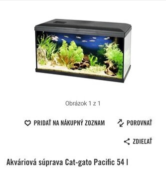 Akvárium sada 54L + kompletná výbava