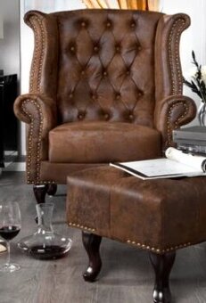 Chesterfield sedačka a kreslo