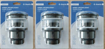 okrúhla zátka typu Click-clack pre umývadlá s prepadom