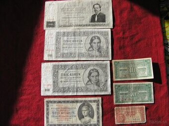 ČESKOSLOVENSKÉ POVOJNOVÉ BANKOVKY: 1945-1950