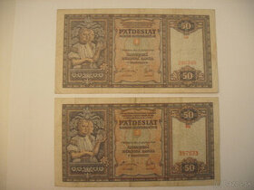 Bankovky Slovensko 1940, 50 korún - 1