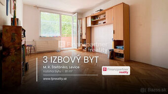 Predaj 3 izbový byt, M. R. Štefánika, Levice