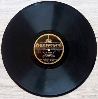 Starožitná šelaková gramodeska Cikánka z roku 1932