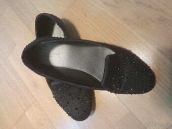 Čierne dámske mokasiny