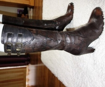 Kožené čižmy, čižmičky, veľ. 39