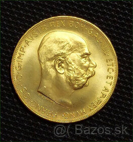 Zlatá minca (mince) František Jozef I. r. 1915