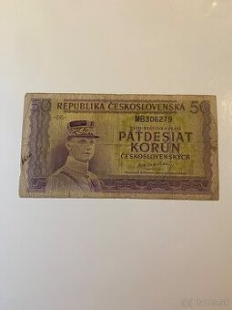 50 Korún Ceskoslovenskych