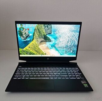 Herný notebook HP Ryzen 5 RTX 3050 RAM 20 GB