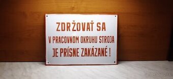 Velka smaltovana retro -cedula-tabula