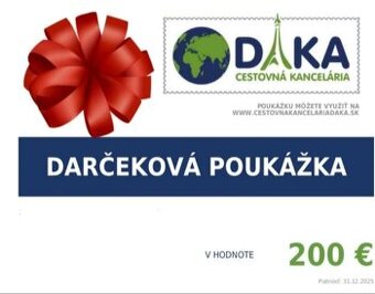 400€ poukážky na zájazd podľa výberu od CK DAKA