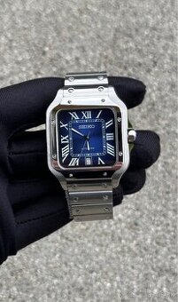 Seiko mod Santos Blue