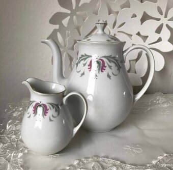 Retro čajník a mliečnik značka Czechoslovakia