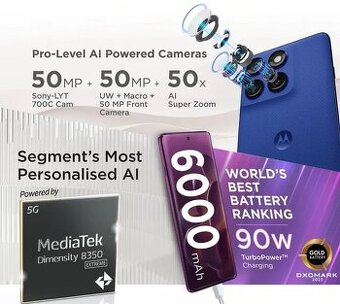 Motorola Edge 60 PRO 8GB/256GB NOVÉ 24 mesiacov ZÁRUKA