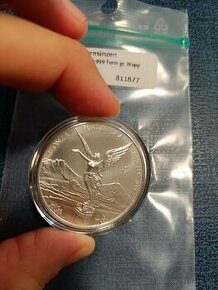 Mexiko Libertad 1999. 1oz. 90 000 ks. Strieborné mince.