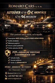 AUTOÚVER OD 0 € | AŽ 96 MESIACOV | AJ NA VAŠE VYSNÍVANÉ AUTO