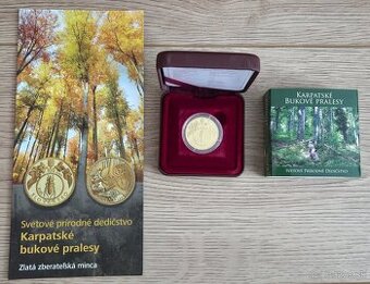 Zlatá zberateľská minca 100 € Bukove Pralesy 2015