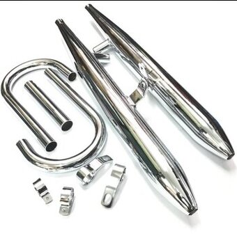 Výfuky rybiny doutníky kolena objímky matice Ural Dněpr