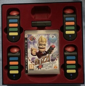 Predam hru BUZZ Svetový kvíz na ps3 aj s BUZZ joystickmi