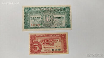 5Kčs a 10Kčs
