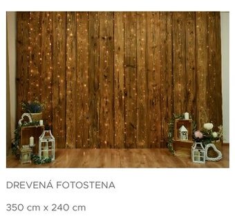 Veľká drevená fotostena na prenájom