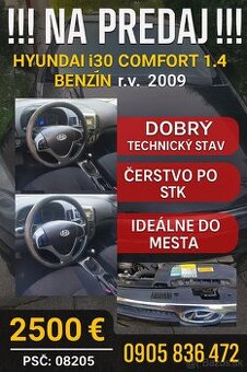 Hyundai i30,comfort-1,4benz.- spoľah. parťák za výhodnú cenu