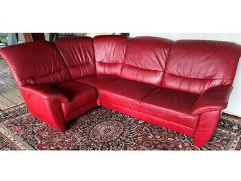 Luxusní rohová kožená sedací souprava, 2987