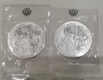 Strieborné investičné mince African Wildlife