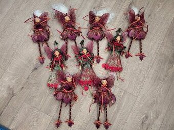 Vianočné ozdoby - burgundy farba