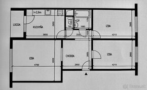 3-izbový byt s balkónom v Kežmarku (sídlisko JUH)