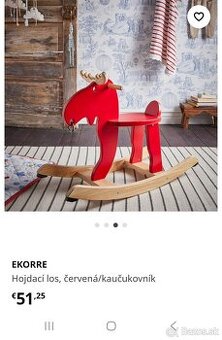 Dreveny hojdaci konik z Ikea