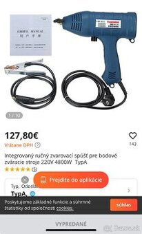 Elektrická zváračka + kabina + prilba + elektrody + kladivko