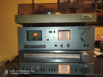 Vintage zostava Akai+ gramofon Akai