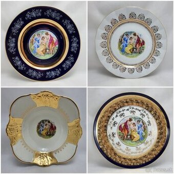 Porcelánové taniere - motív 3.grácií