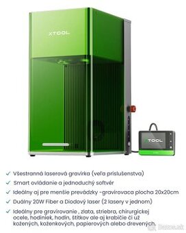 Laserová gravírka xTool F1 Ultra 20W Fiber/Diodový Laser