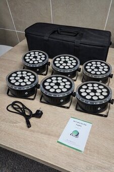 6x Led par 180W s led kruhom, RGBW, dmx