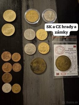 Pamatné mince - slovenské a české hrady a zámky