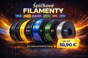 Predám kvalitné filamenty PLA a PETG pre 3D tlač