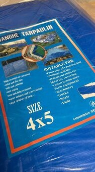 EXTRA Nepremokavá plachta modrá/biela 4m x 5m 260g/m²