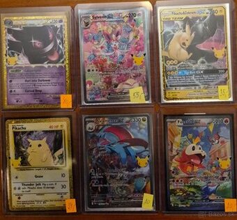 Pokemon karty 30.vyročie i staršie serie