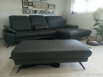 Nová luxusná kožená sedacia súprava s elektrickým ovládaním