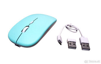Bezdrôtová nabíjateľná bluetooth myš - mentolová