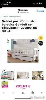 Predam detsku postl andalf