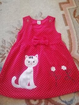 Šaty s mačičkou veľkosť 80