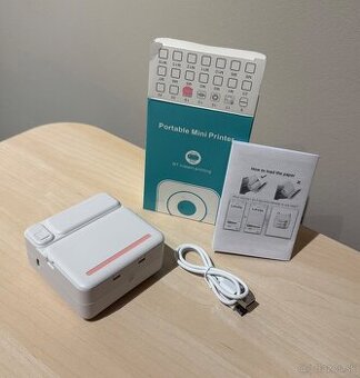 Mini termo bluetooth tlačiareň na fotky/texty iOs/Android