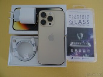 iPhone 14 PRO 256GB GOLD - ZÁRUKA 1 ROK - 100% BATERIA