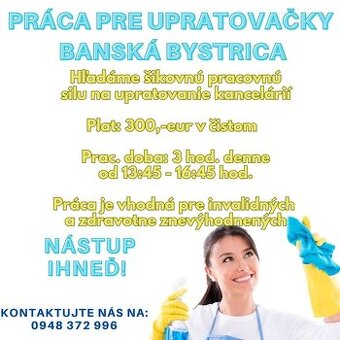 Upratovanie v BANSKEJ BYSTRICI
