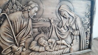 Drevený obraz Posledná večera 75×43cm.