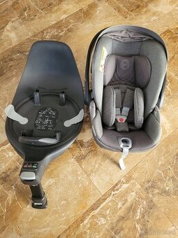 Vajíčko Cybex Cloud T i-SIZE platinum s otočnou základňou