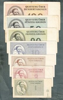 Staré bankovky KOMPLET SESTAVA židovského ghetta TEREZÍN, or