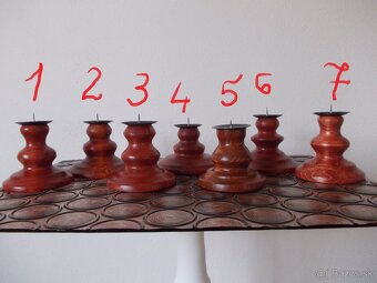 Drevený svietnik - hnedý - morený